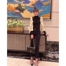 针织上衣拼接小衫，其它，萌蔻