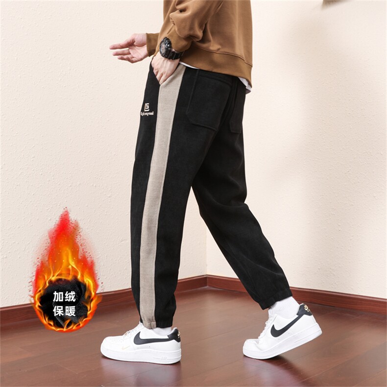 2309加绒/P55休闲裤男美式个性大码宽松潮男百搭长裤子运动卫裤男,男装休闲裤,星座1204