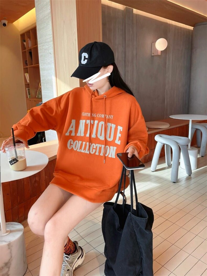 现货秋季新款高端戴帽卫衣，女装卫衣/绒衫，泽妤