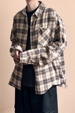 2025春宽松休闲格子长袖衬衣潮牌中性衬衫AC2308601-特批P50控89，男装夹克，电商A351