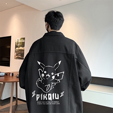 牛仔夹克男大码牛仔外套男茄克NJ77078-P60加绒款-P75，男装夹克，电商A040