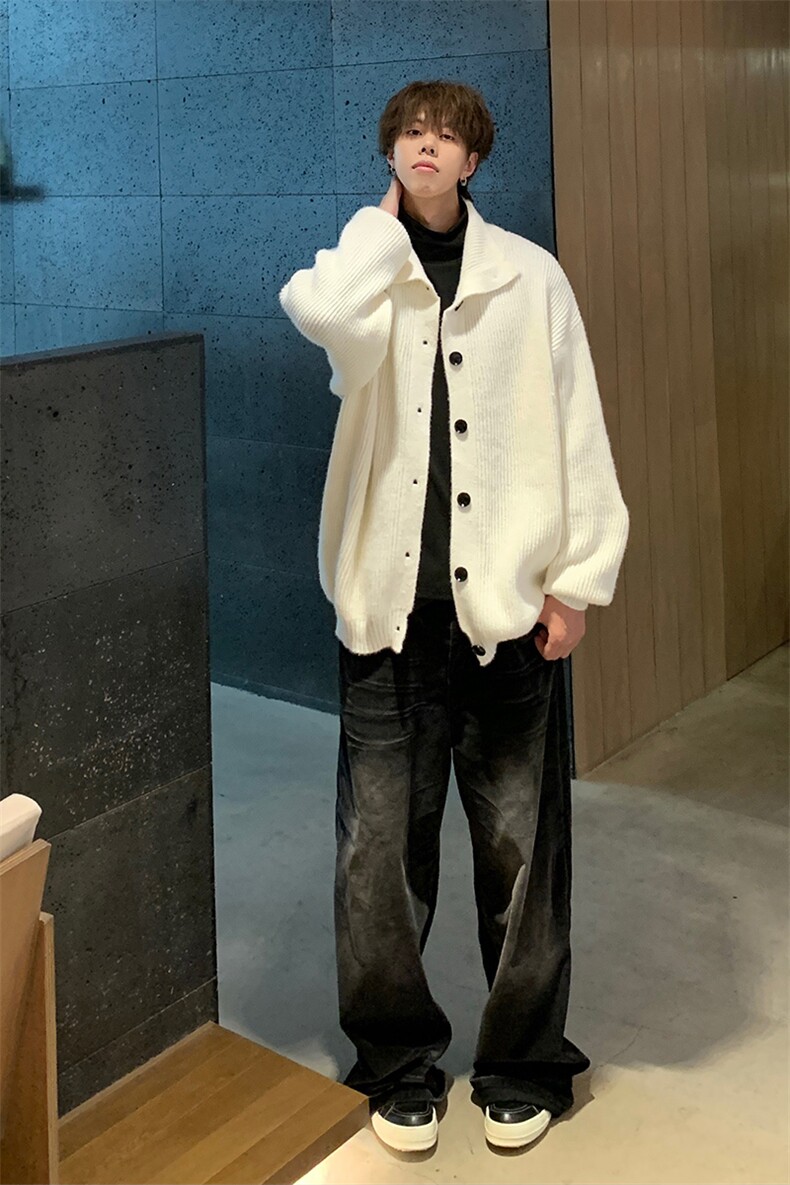 高街潮流情侣款慵懒风毛衣经典款式潮搭舒适休闲毛衣HY615TP55,男装针织衫/毛衣,电商A102B