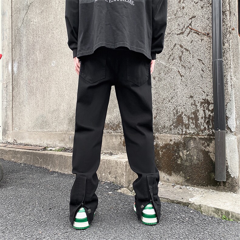 美式高街vibe休闲裤男ins潮牌工装长裤显瘦直筒微喇叭裤E32P43,男装牛仔裤,星座1116-2