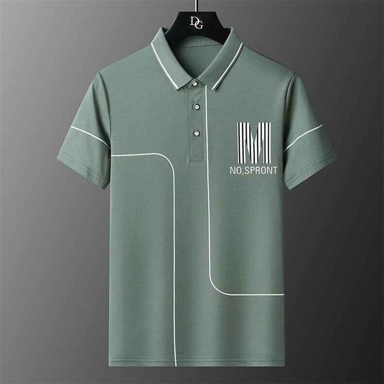 polo衫中年商务休闲男装夏季新款男士短袖T恤半袖翻领宽松上衣服,男装Polo衫,电商B212（原钱塘6029）