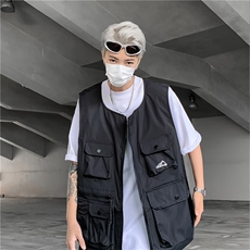 F348-P48日系机能多口袋工装马甲男夏季潮流坎肩无袖背心现货，男装背心/马甲，星座512-6
