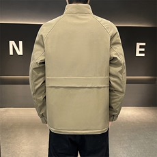 加棉加厚秋冬大码工装外套男士帅气立领夹克时尚棉服ZY802-P65，男装夹克，星座310B-3