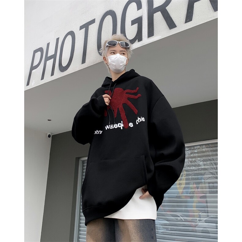 2024春季高街复古连帽卫衣男美式潮牌宽松设计感上衣W8086-P42,男装卫衣,星座512-4