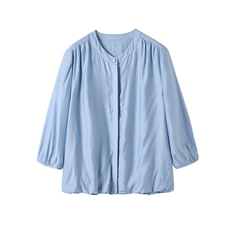 2026年春季文艺风女宽松亲肤透气常规长袖外套，女装衬衫，江南依恋