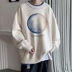 控78假两件毛衣男大码加绒针织衫男毛线衣M80330-P55加绒P70，男装针织衫/毛衣，电商A040