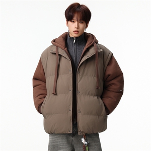 新款冬季羽绒棉服棉袄连帽假两件韩版宽松外套A436-2511-P85图片