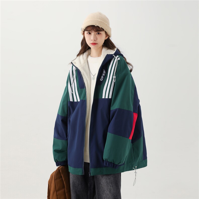 2025冬季新款拼色中性休闲内里羊羔毛夹克棉服M2003/P108控138，男装夹克，电商A148-1