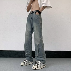 青春流行ins男直筒水洗牛仔裤P50，男装牛仔裤，星座1116-2
