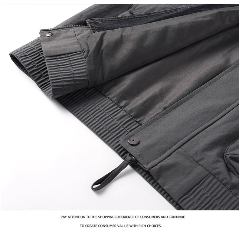 JK736-尺码M-3XL-P75-美式休闲牛仔外套秋季拼接假两件翻领夹克,男装工装外套,星座1811B