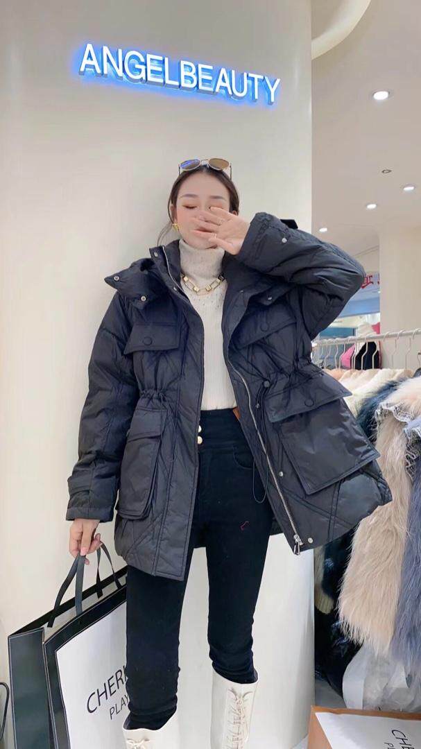 韩系收腰小女人气质款羽绒服，女装羽绒服，你别走