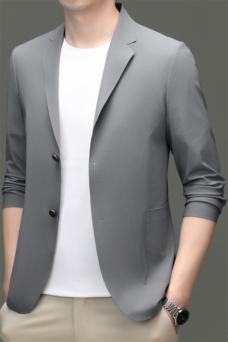 R-XF1015男式春秋新款长袖简约西服休闲商务便服西装单西,男装西服套装,电商B360