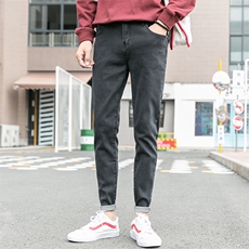 春季款牛仔裤男潮牌韩版潮流休闲弹力修身小脚百搭长裤男5011-P45，男装牛仔裤，电商A318