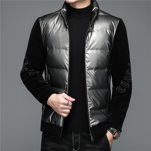 2023冬装新款中老年休闲羽绒服男厚鸭绒外套上衣ALXB21030-P275图片
