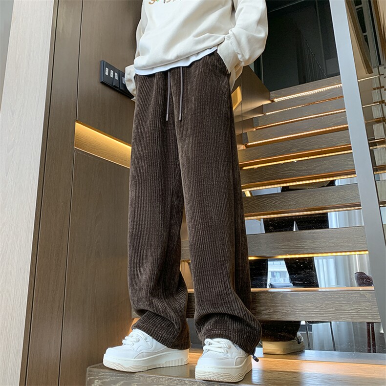 秋冬新款灯芯绒直筒休闲裤大码M~5XLXZ604-KG64-P45控58,男装休闲裤,星座604