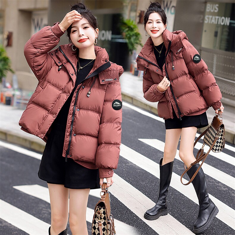 2024年冬季新款90%白鸭绒短款连帽,女装羽绒服,艾尚靓装