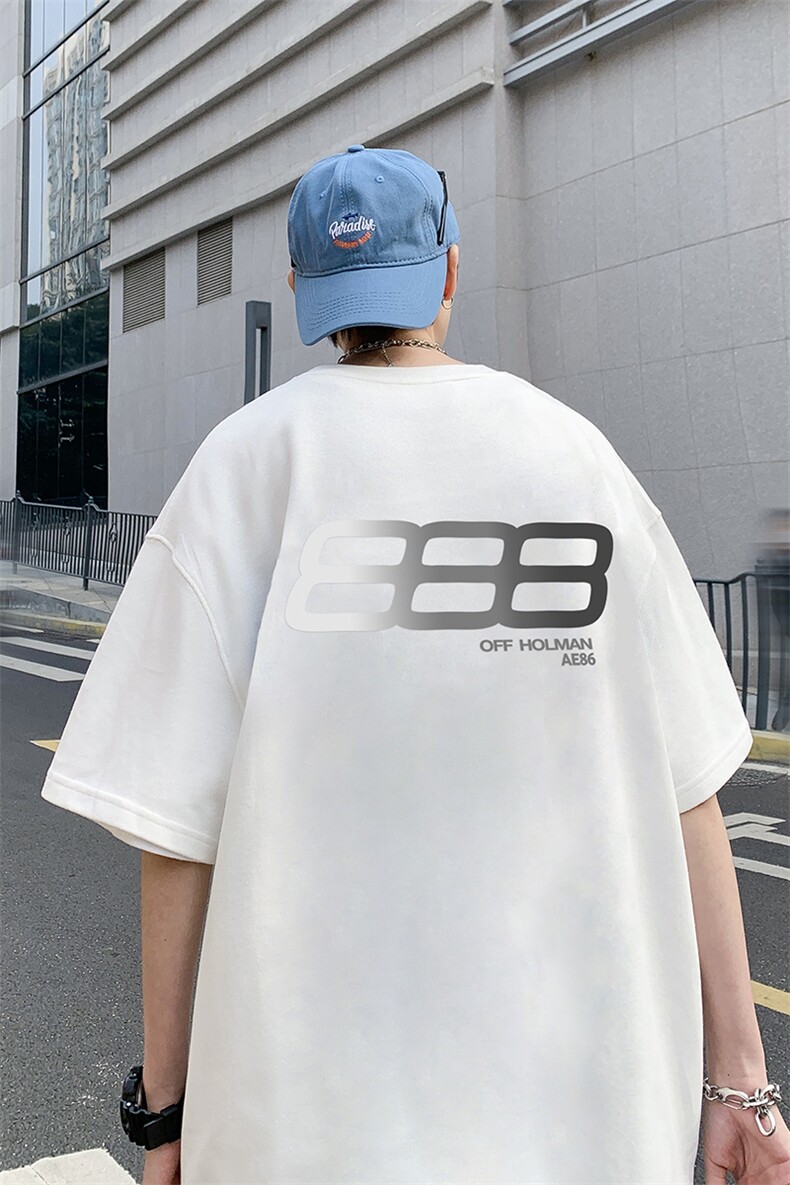 量大优可提供视频2024夏新美式短袖T恤HD019-1-T24232-P18,男装T恤,电商019-1