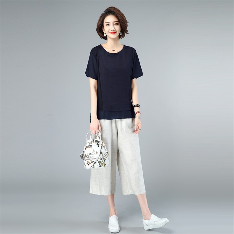 2021年夏新款套装休闲大码宽松女套装3207-2款套装,女装套装/套裙,秋牧寒烟