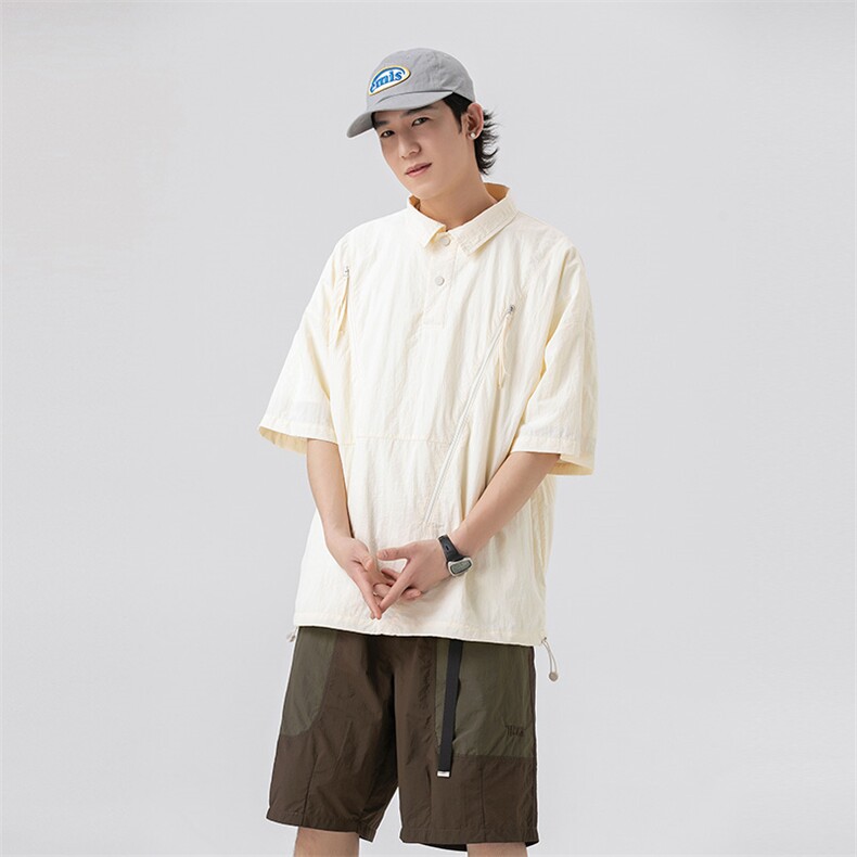夏季潮流休闲衬衣宽松大码短袖衬衫A161-1704-P40,男装衬衫,电商A161