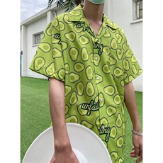 潮春季青春流行男气质衬衫五分袖衬衣C622P28，男装衬衫，星座1116-2