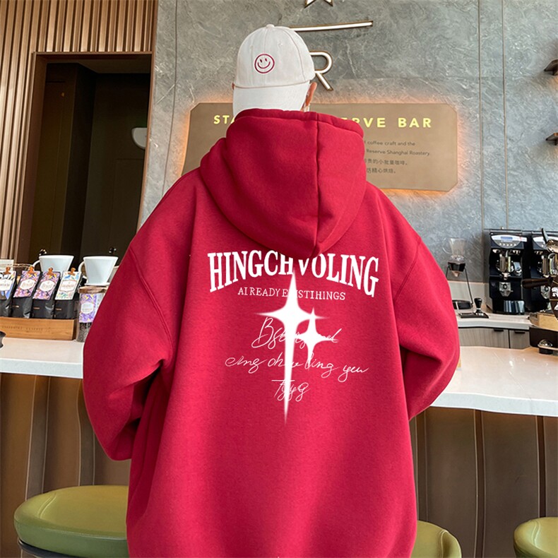 秋款重磅华棉男士宽松时尚连帽卫衣男XZ310B-W644-P50加绒P60,男装卫衣,星座310B