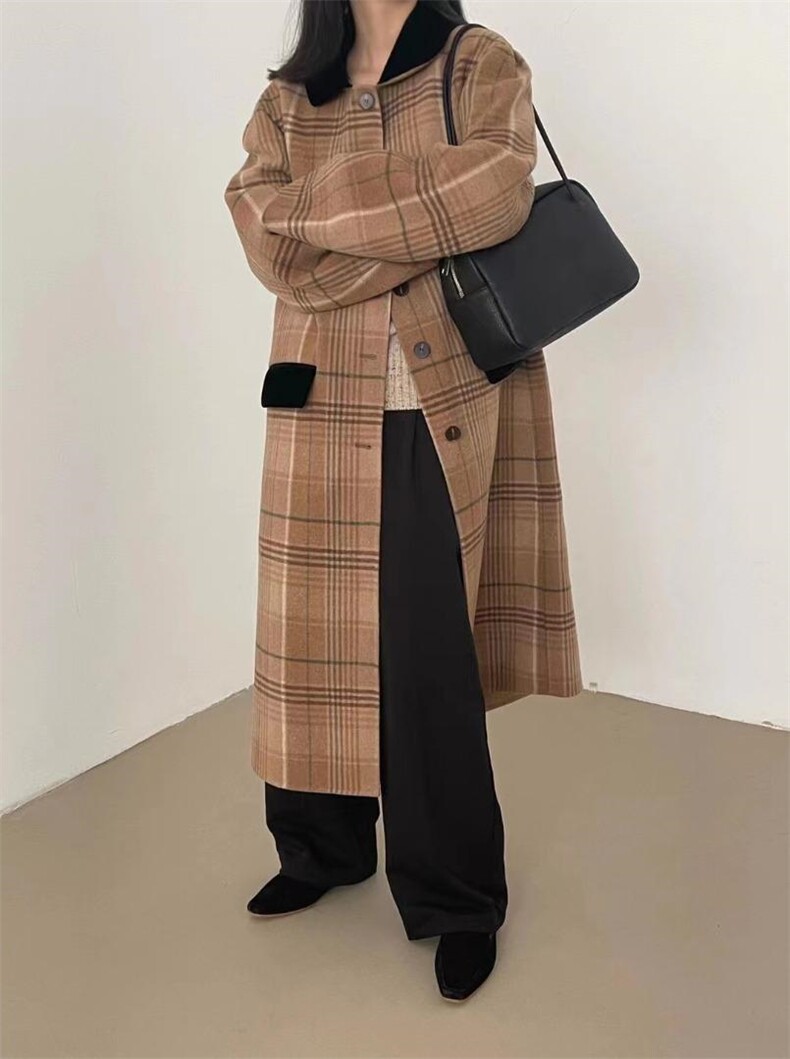 〈现货〉冬季格子大衣，其它，忻美