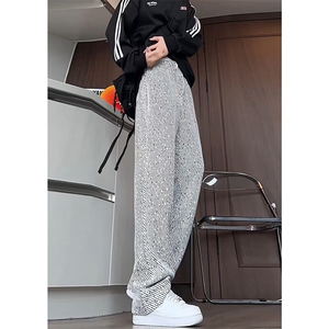 美式ins高街hiphop小众针织休闲裤裤货号K2491P55图片