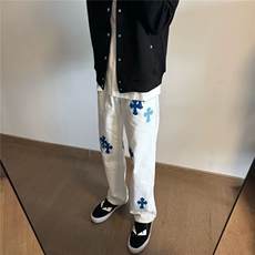 【现货】DK54-批58新款vibe风暗黑高街牛仔裤男潮牌直筒弹力长裤，男装牛仔裤，星座603-2