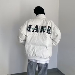 美式潮新款棒球服高街刺绣棉服男女秋冬季棉衣情侣棉袄加厚外图片