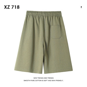 华棉短裤美式百搭休闲宽松五分裤柔顺亲肤  XD1716特批35图片