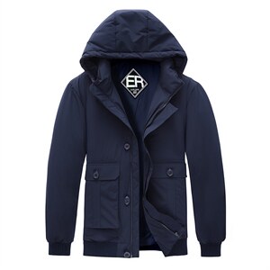 21冬季新款时尚羽绒服休闲宽松翻领外套男士90%白鸭绒ZG3318-P215图片