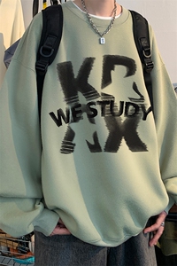 ！ 圆领卫衣男装港风长袖T恤男外套男WY155-P28图片