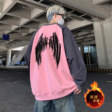 抖音得物高品质重磅二开全棉阔版支持退换360克插肩圆领卫衣0122，男装卫衣，电商A486
