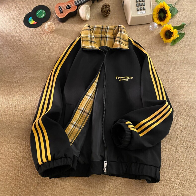 三条杠拼色夹克衫2025春季新款棒球服冲锋衣外套6020-P60控98,男装夹克,星座207