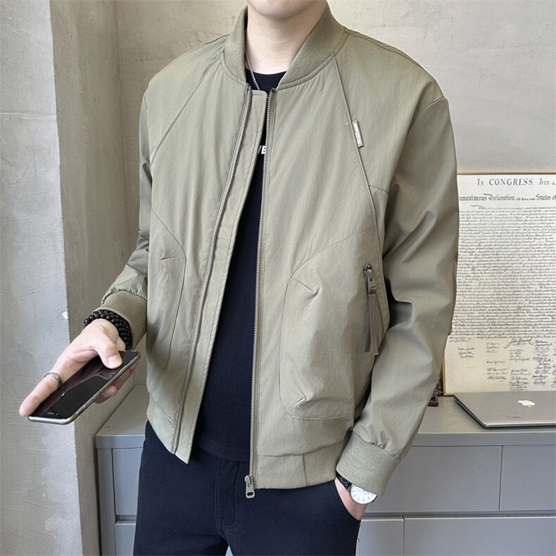1809P95棒球领拉条夹克外套,男装夹克,星座414（原B263）