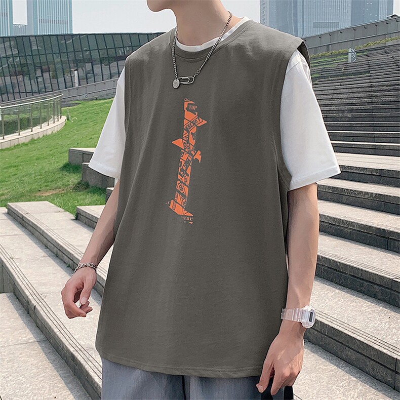 夏季港风宽松青少年休闲背心TC1111-P25图片