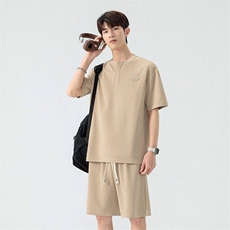 TZ25315-特P60夏季休闲T恤短裤男两件套，男装牛仔裤，电商D310B