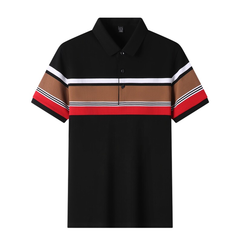 夏季保罗衬衫领汗衫衣服Polo衫男士短袖T恤中年休闲翻领半袖体恤,男装T恤,电商B212（原钱塘6029）