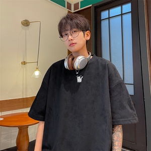 麂皮绒！重磅麂皮绒短袖t恤男JPDX196-特P 19 控38图片