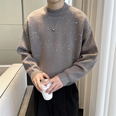 轻熟风星空针织衫满天星百搭套头毛衣MZ27/P75控105，男装针织衫/毛衣，电商A243