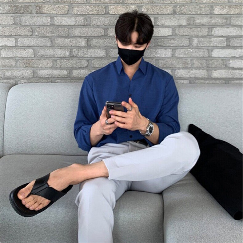 男长袖韩风轻熟风男装春夏季垂感休闲衬衣CY01203特P30,男装衬衫,星座1004（原星座815-3）