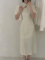 缇花旗袍长裙，女装汉服/婚纱/旗袍/礼服，驿谷