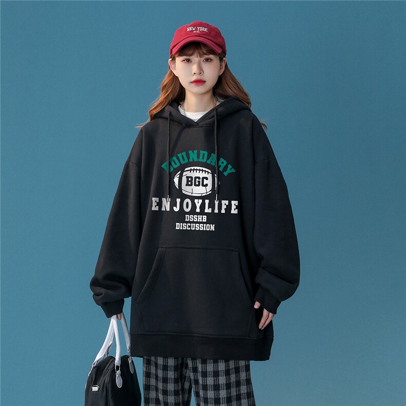 中性风22秋冬新品潮流设计感字母印花套头连帽卫衣W366P40控58,男装卫衣,A247A