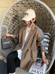 牛仔拼接西装，女装西装，跳跳谷