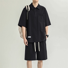 休闲套装夏季短袖短裤衣服一套搭配夏天高端帅气TZ21-特批-70，男装休闲套装，星座718