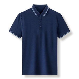 夏季新款男士翻领短袖t恤中年有领男装上衣服休闲POLO衫图片