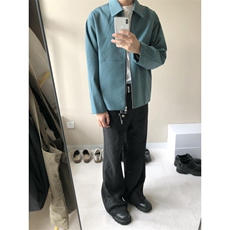 【有货】cleanfit蓝色短款外套男高级感痞帅行政夹克Y165LL-特P55，男装夹克，星座1007（原301D）